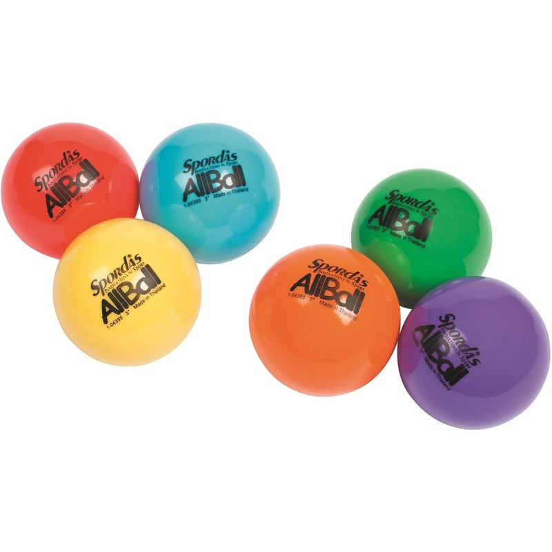 Set of 6 Coloured All Balls 7.6cm