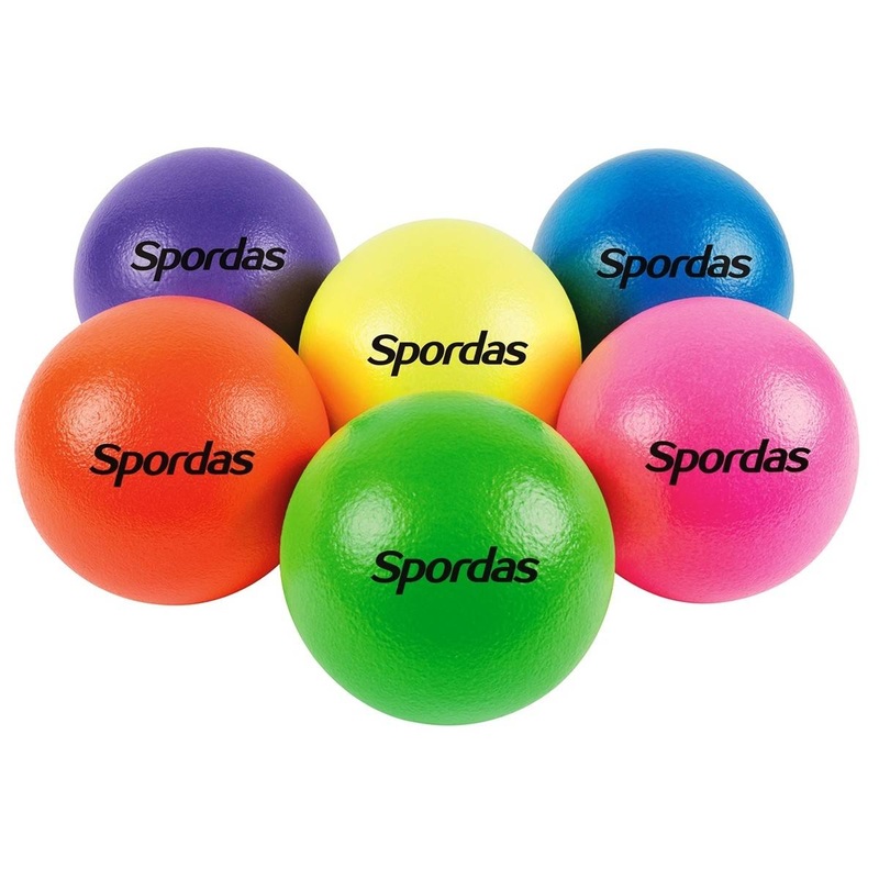 Set of 6 Neon Coloured Foam Balls