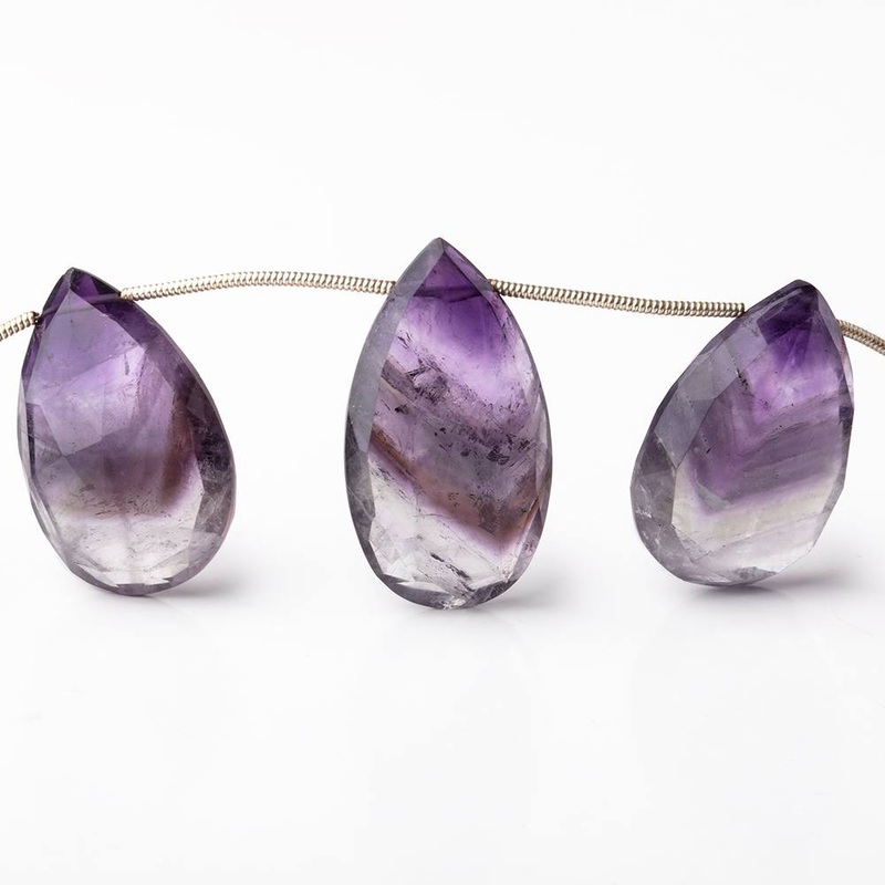 23-28mm Cape Amethyst Faceted Pear Beads 8 inch 9 pieces (ONLINE ORDER ONLY)