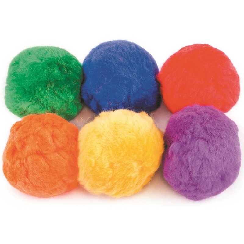 Set of 6 Fleece Balls 9cm