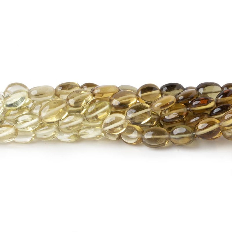 6x5mm Shaded Lemon Quartz plain oval beads 16.5 inch 65 pieces (ONLINE ORDER ONLY)