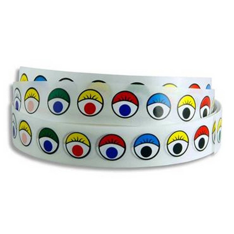 **Multi-coloured Eyes Roll of 1000 Stickers