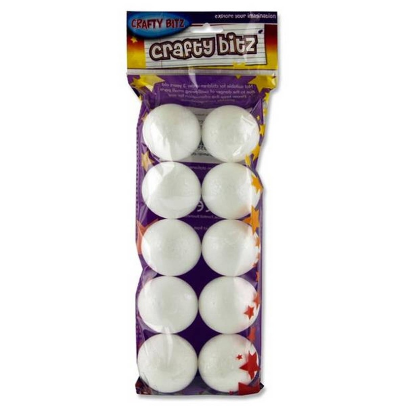 Styrofoam Balls 50mm Pack of 10
