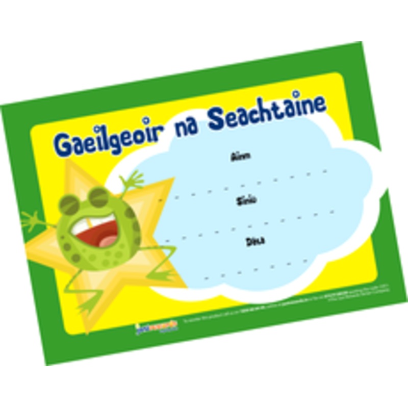 Gaeilgeoir na Seachtaine Certificates