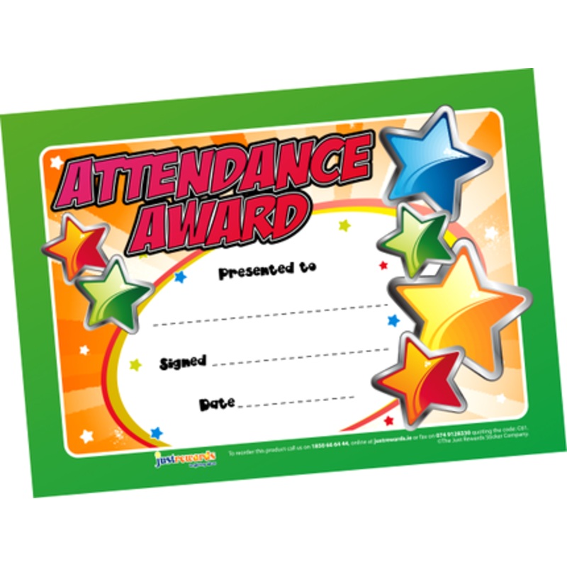 Attendance Award Certificates