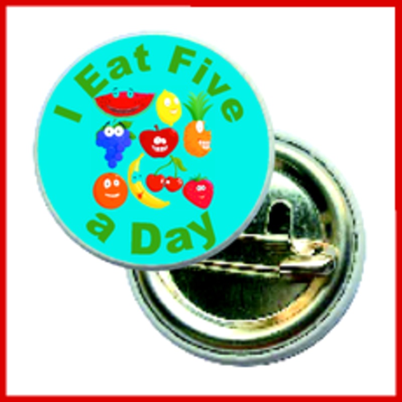 I Eat Five a Day Badges