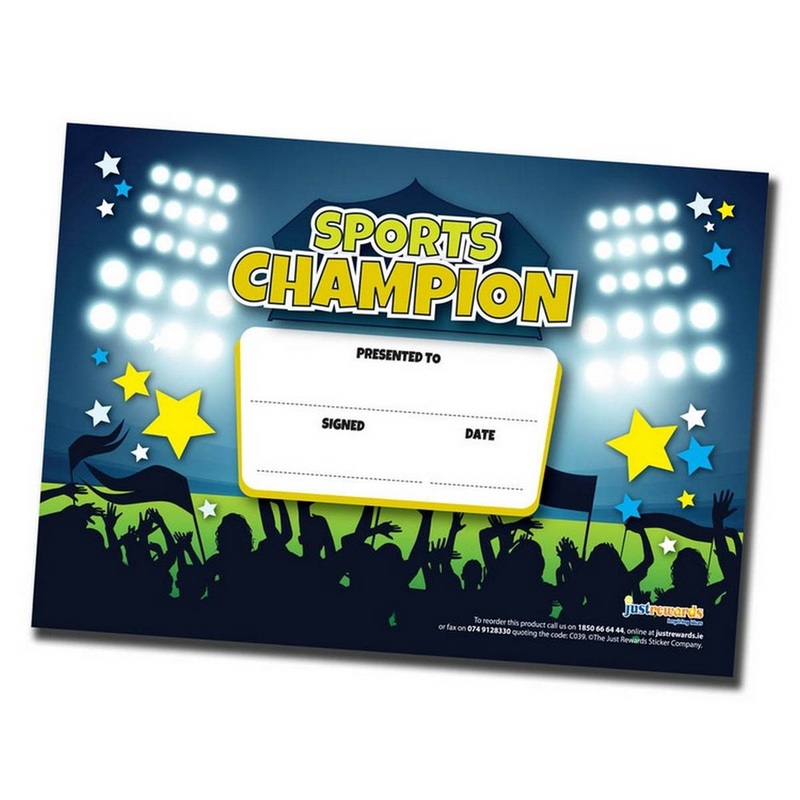 Sports Champion Certificates