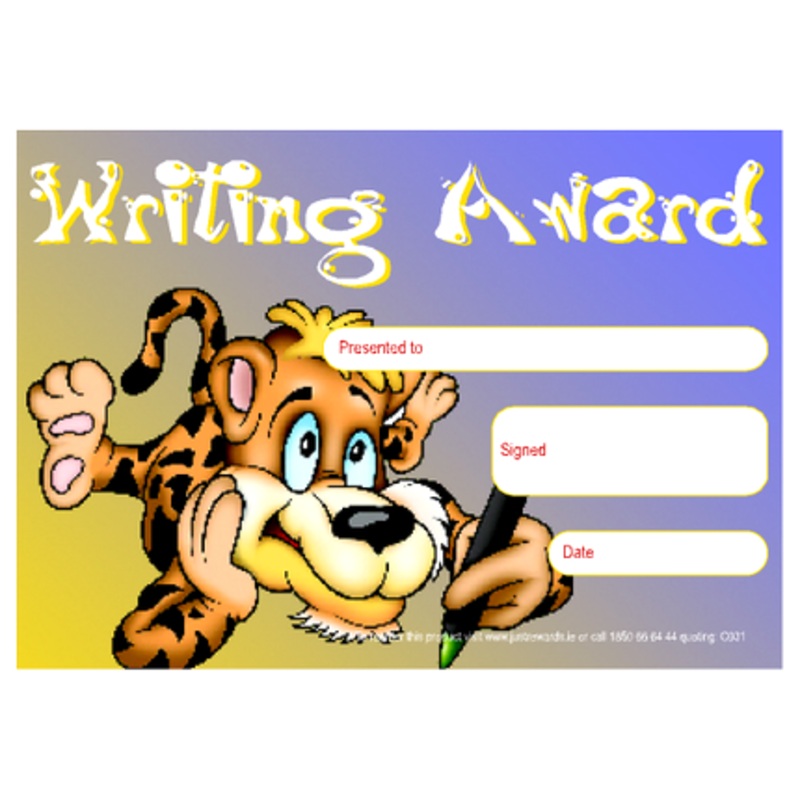 Writing Award Certificates