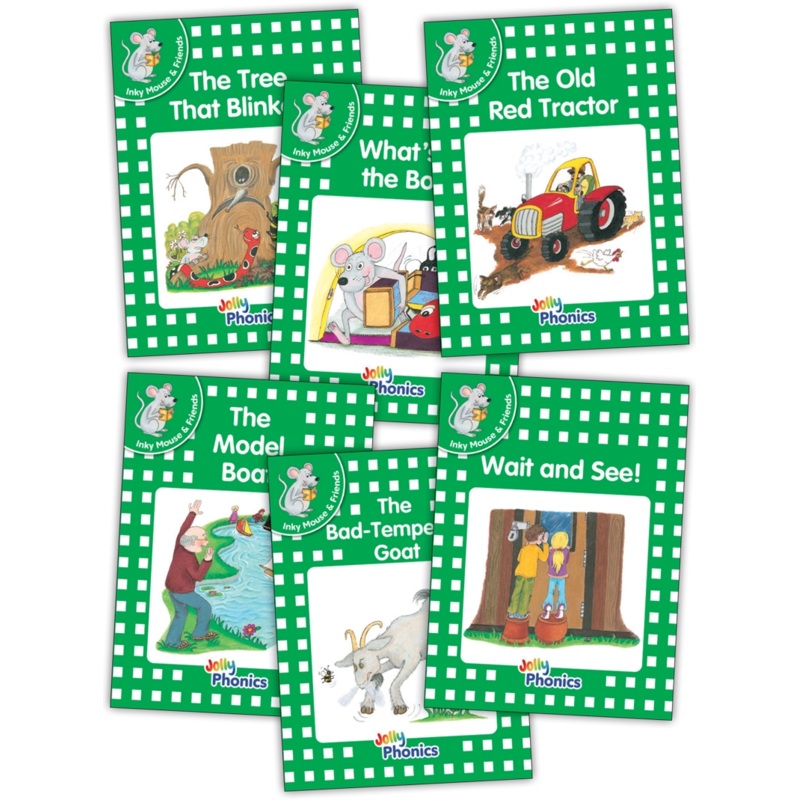 Jolly Phonics Decodable Readers Level 3 (Green Level) Inky & Friends
