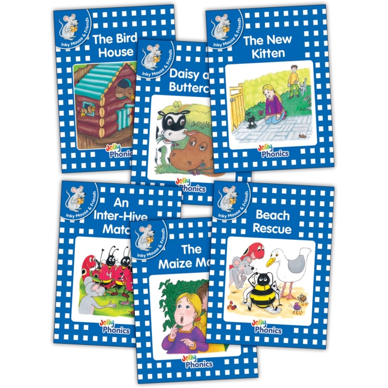 Jolly Phonics Decodable Readers Level 4 (Blue Level) Inky & Friends