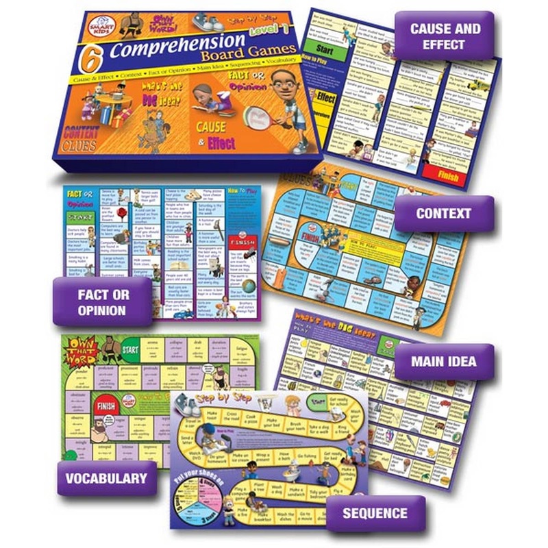 8 Reading Comprehension Board Games Level 1