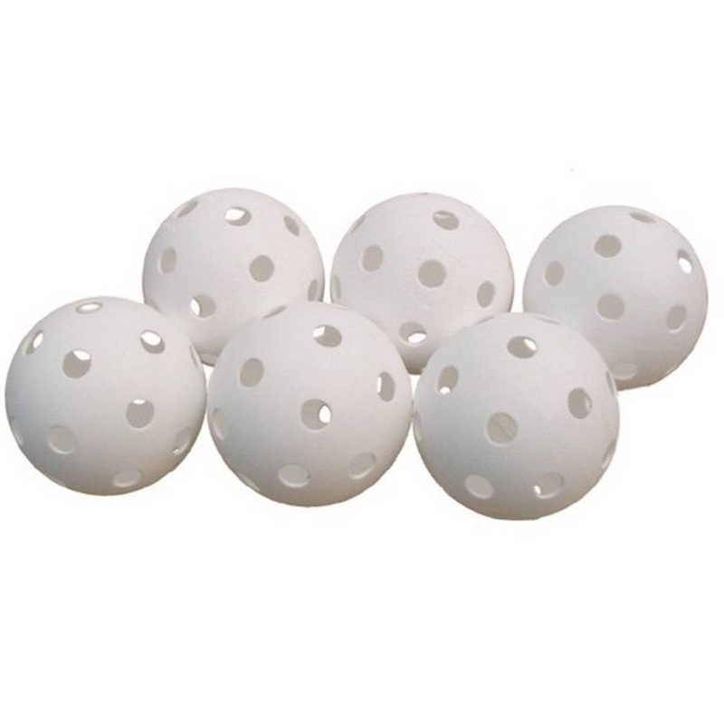 **Floor Hockey Balls  White Set of 6
