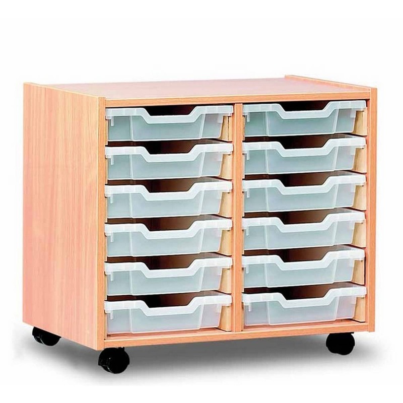 12 Shallow Tray Unit Clear