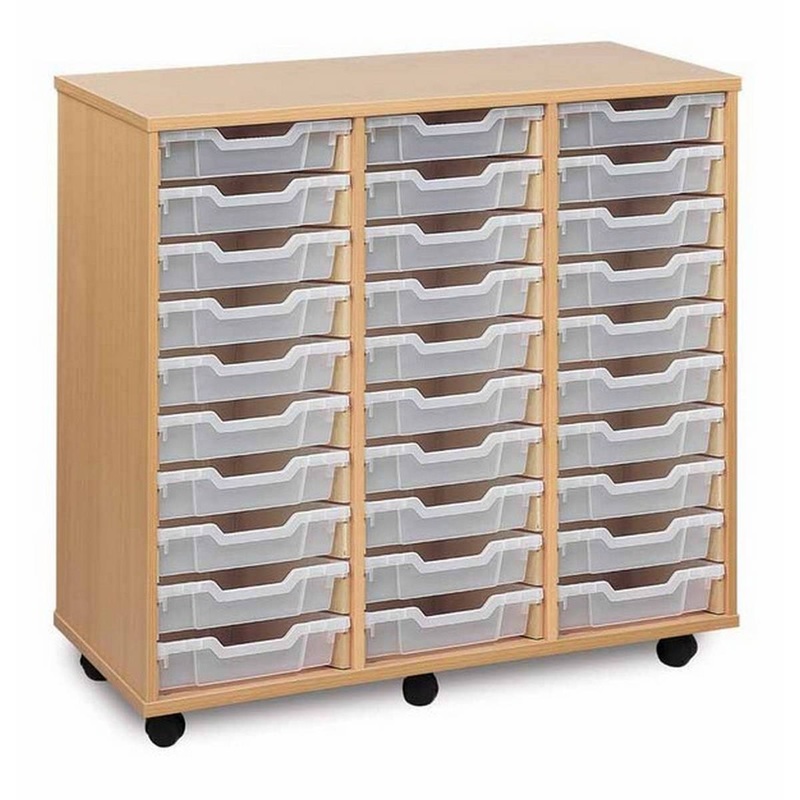 Monarch MEQ30 30 Tray Shallow Tray Storage Unit Clear