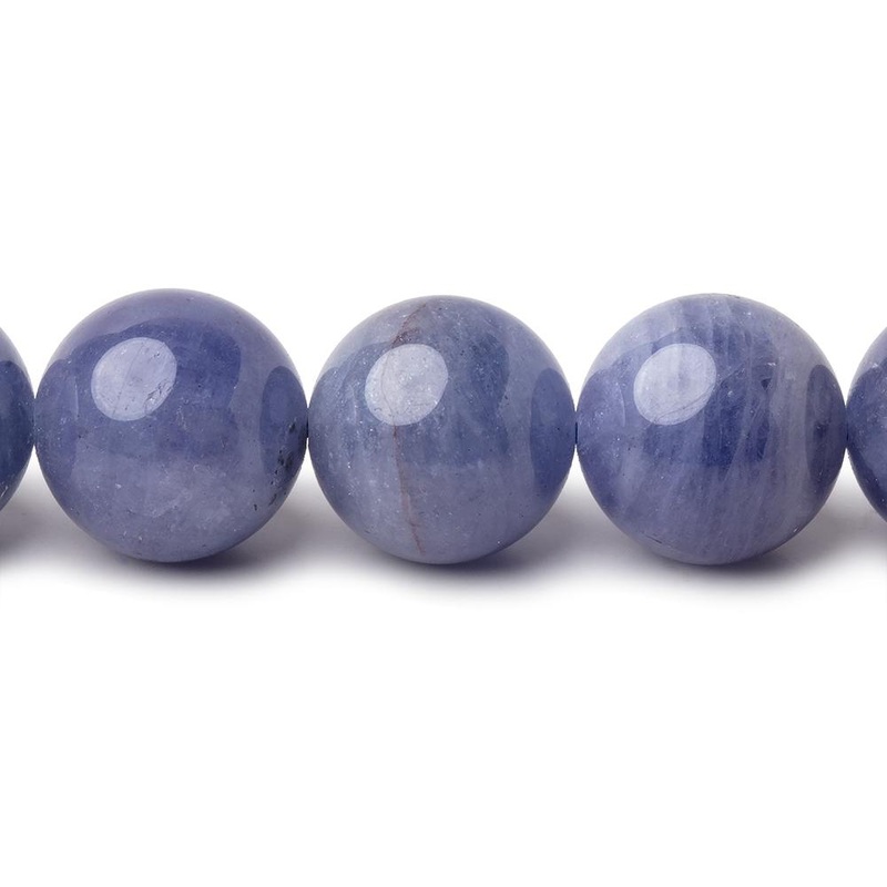 11.7mm Tanzanite Plain Round Beads 15 inch 33 pieces AA (ONLINE ORDER ONLY)