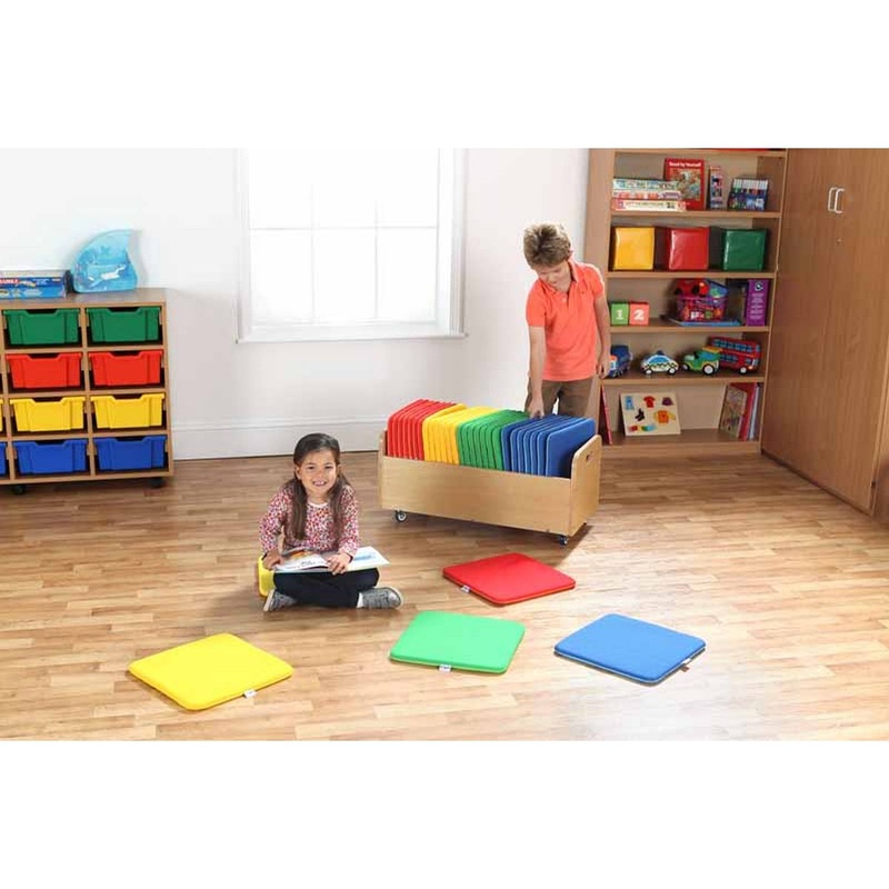Rainbow Square Cushions Set of 32 and Tuf 2 Trolley