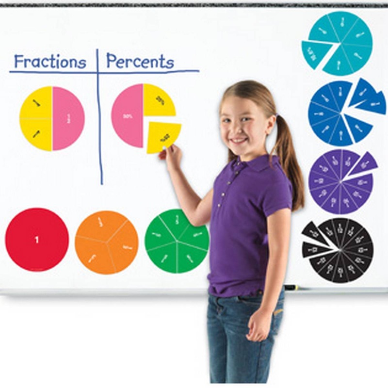 Double-Sided Magnetic Rainbow Fraction Circles