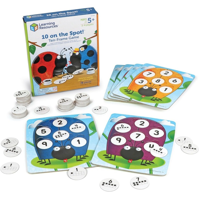 Learning Resources 10 on the Spot! Ten Frame Game