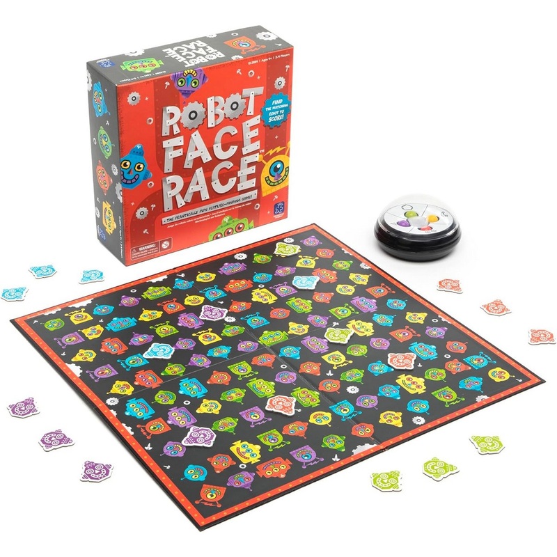 Learning Resources Robot Face Race  Fast Paced Colour Recognition Matching Game,