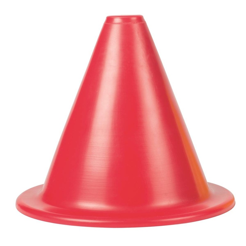 Set of 6 Flexible Cones 15.5cm  Red