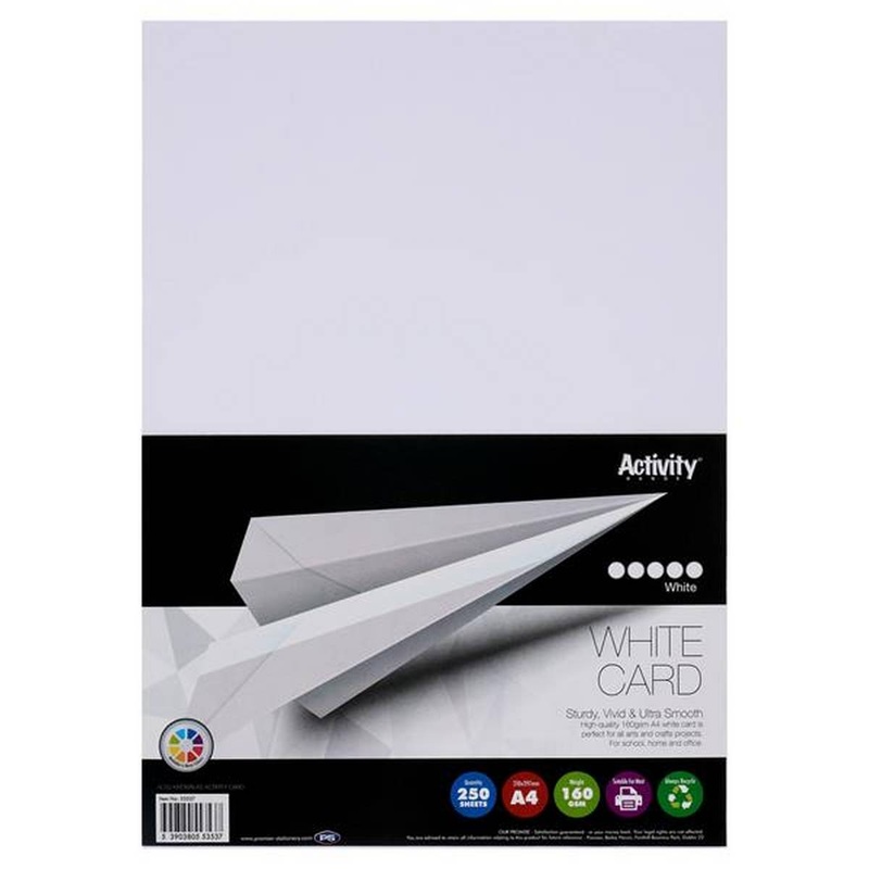 A4 White Card 160gsm (Pack of 250 sheets)