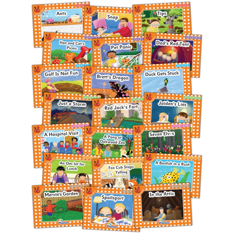 Jolly Phonics Decodable Readers Level 0 (Orange Level) Complete Set of 21 books  Just Starting to Read