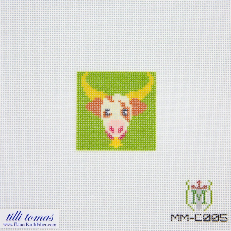 Longhorn Bull Needlepoint Canvas  2×2, 18 Mesh by Misty Morrow (ONLINE ORDER ONLY)