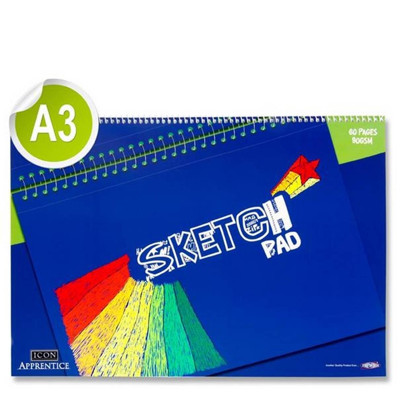 Icon Apprentice A3 60pg 90gsm Spiral Sketch Pad