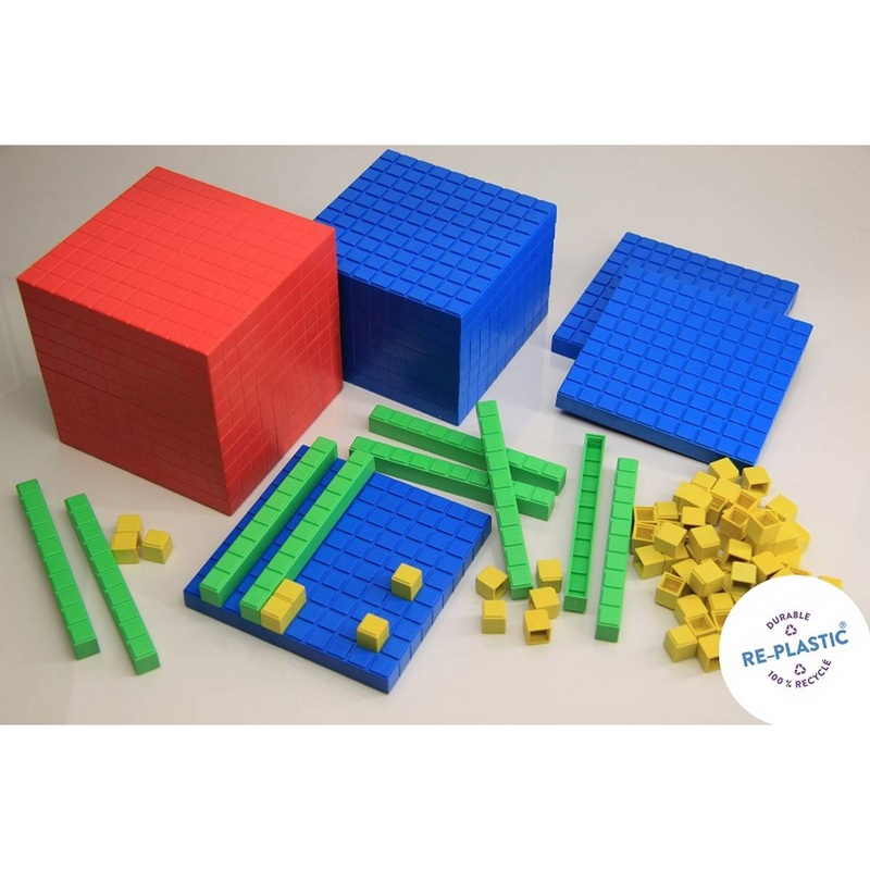 Interlocking Base Ten Plastic Starter Set  4 Colours
