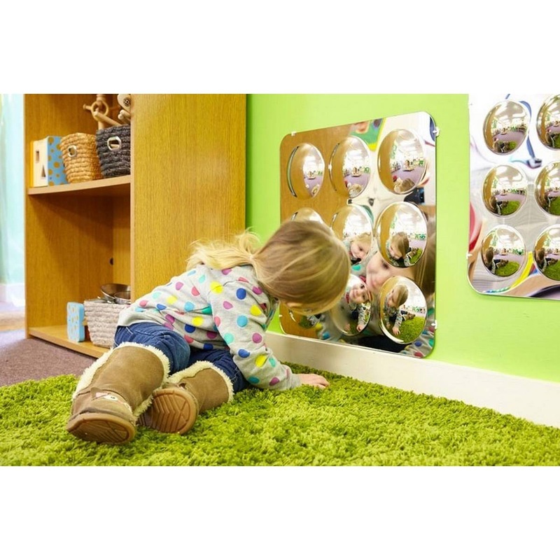 Large 9-Domed Acrylic Mirror Panel  490mm