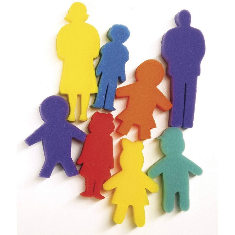 Paint Sponges  People Set  8 Pieces