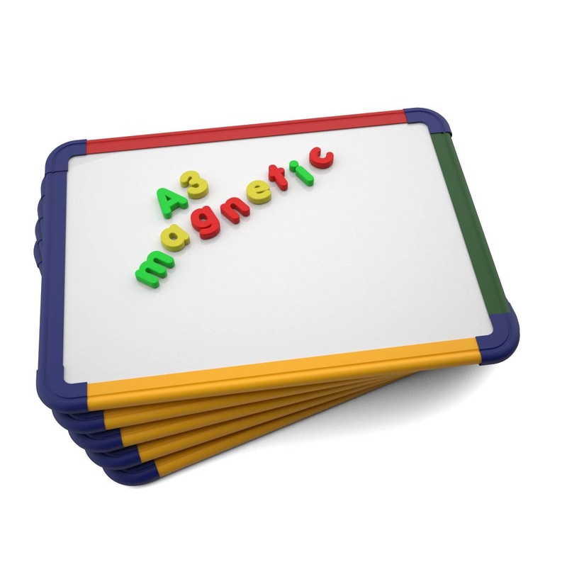 Show-Me A3 Magnetic Framed Whiteboards (Gridded/Plain) Pack of 5
