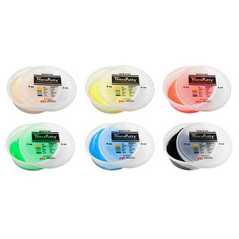 Theraputty (2 oz) 6 Piece Set  Tan to Black