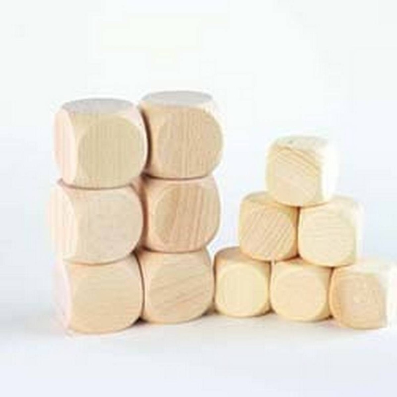 Wooden Cubes 40mm  pack of 6