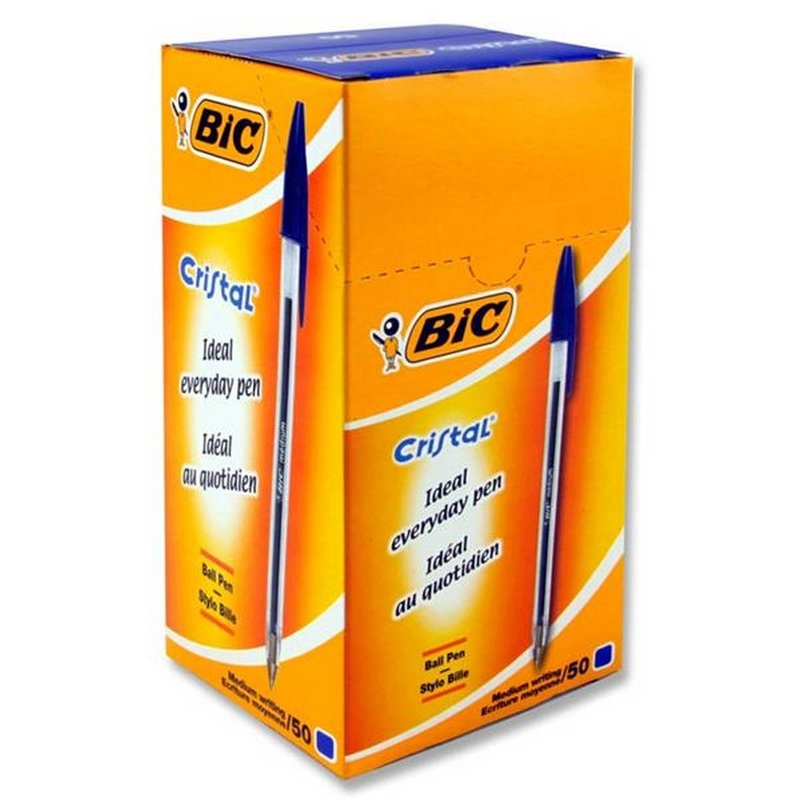 Bic Cristal Blue Pens  Box of 50