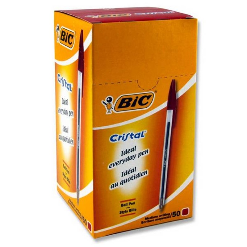 Bic Cristal Red Pens  Box of 50