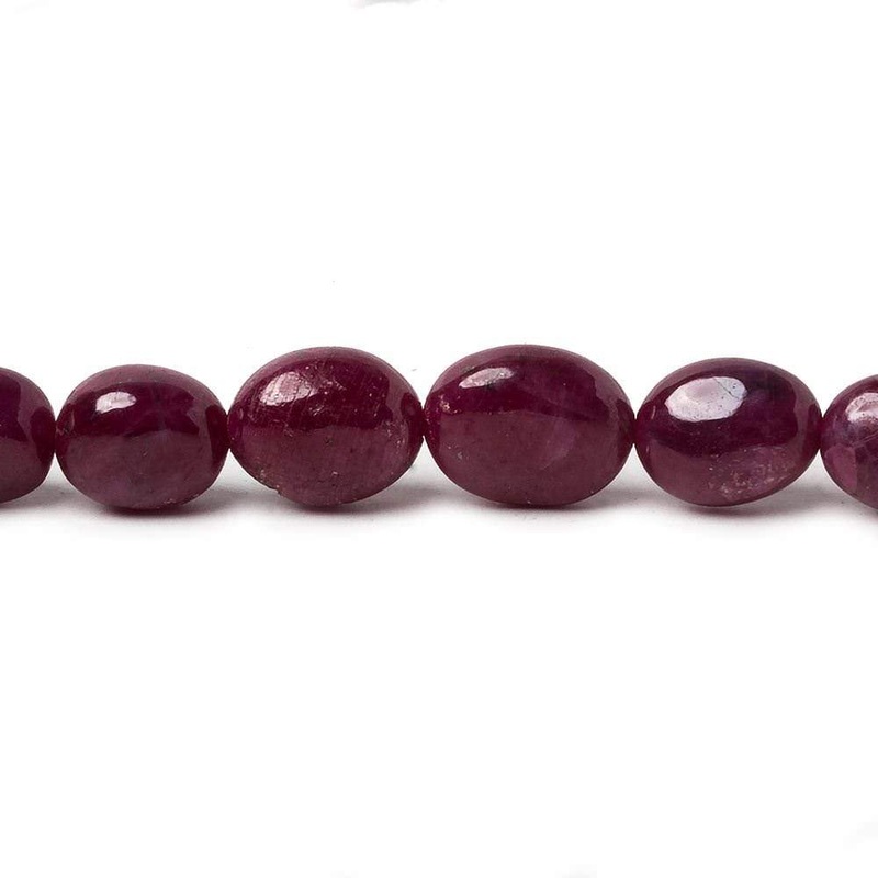 4×5-5x6mm Ruby Plain Oval Nugget 20.5 inch 83 pieces (ONLINE ORDER ONLY)