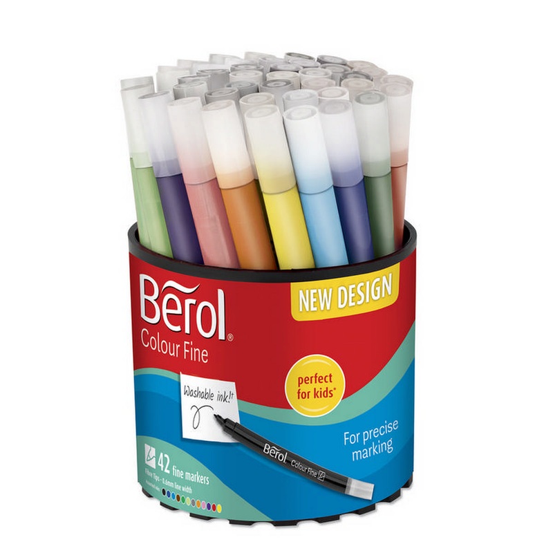 Berol Colourfine Pens 42 Assorted