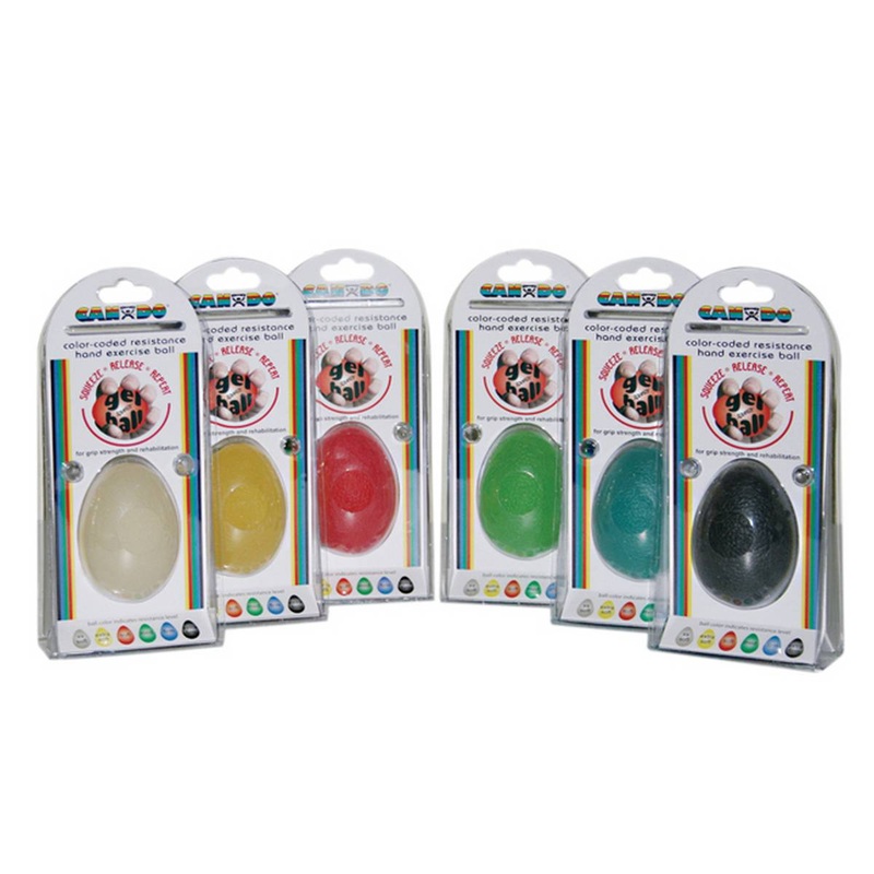CanDo Gel Squeeze Ball  Large Cylindrical  6 Piece Set