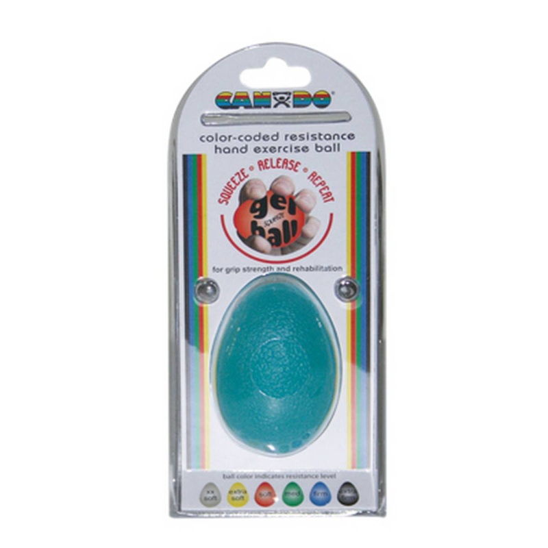 CanDo Gel Squeeze Ball  Large Cylindrical  Blue  Heavy