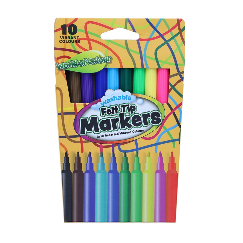 Felt Tip Markers Set of 10
