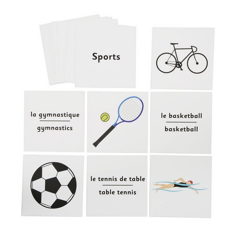 French Dice Cards  Sports