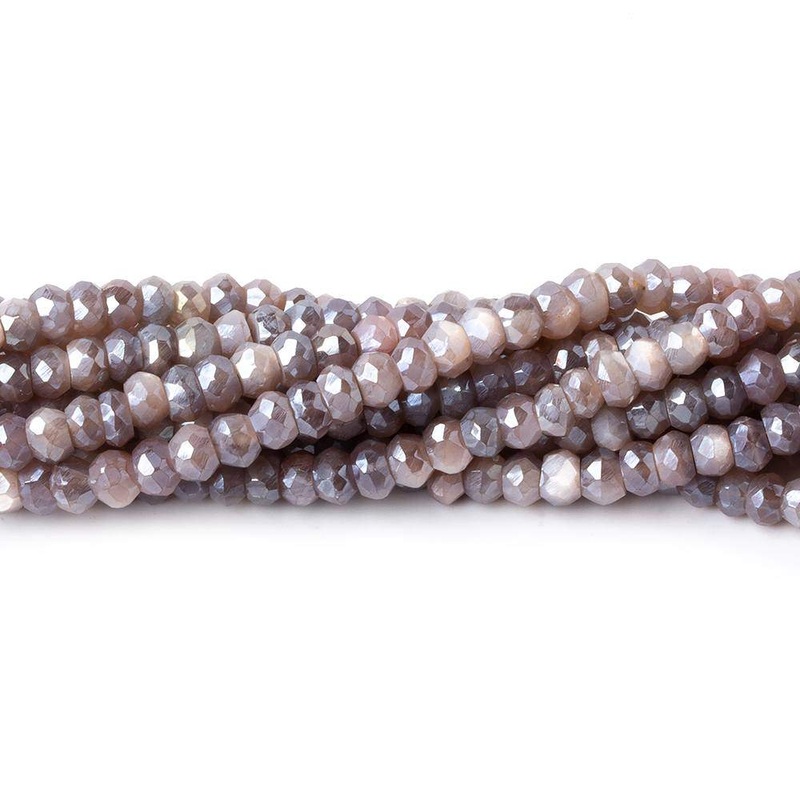 3.5-4mm Mystic Multi Moonstone faceted rondelles 16 inch 140 beadsAA (ONLINE ORDER ONLY)