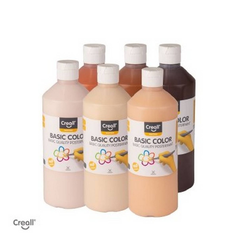 Creall Paint 500ml  Skin Tone Assorted Set of 6