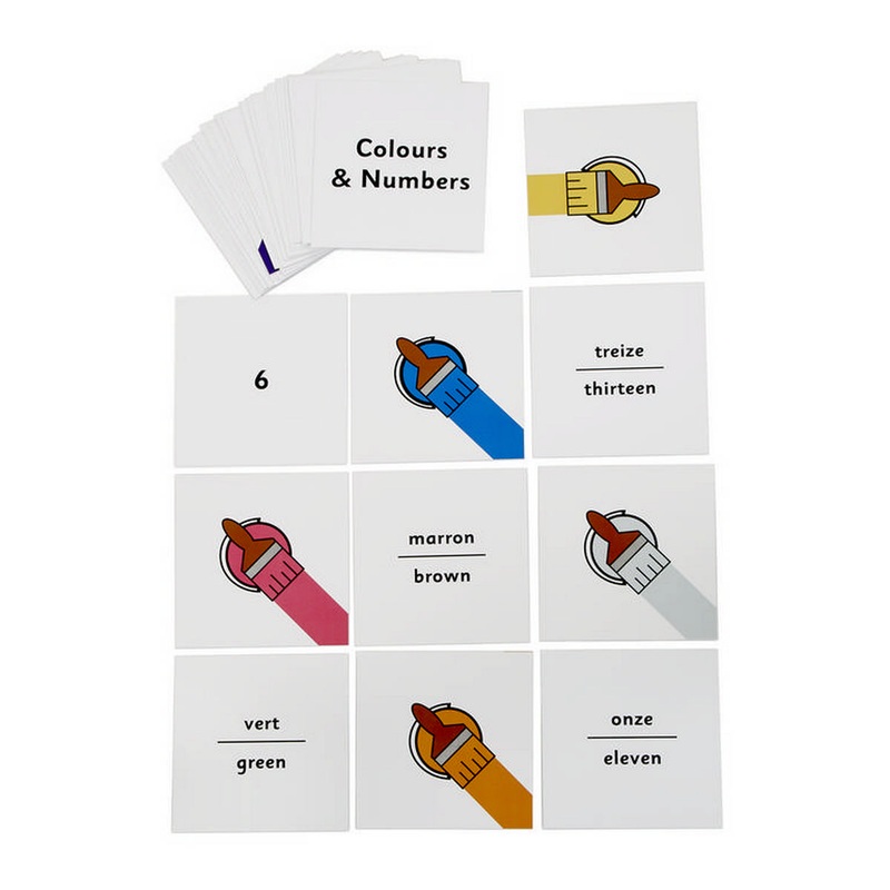 French Dice Cards  Colour-number