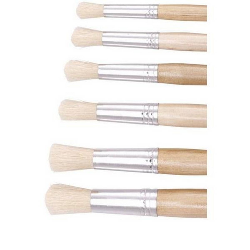 Hog Round Brush Size 16 Short Handle Pack of 10