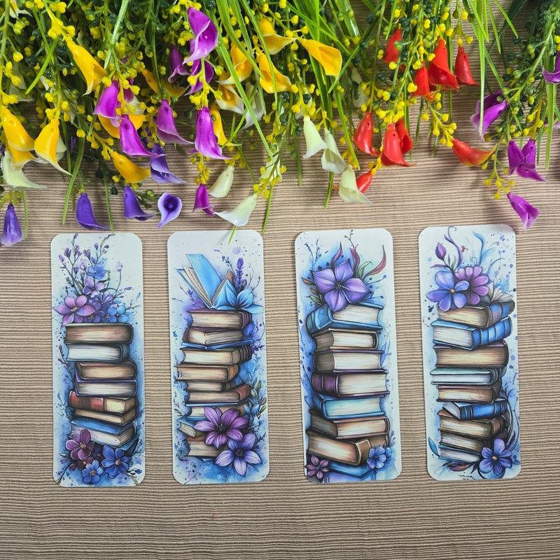 Beautiful Flowers on Books Bookmark (ONLINE ORDER ONLY)