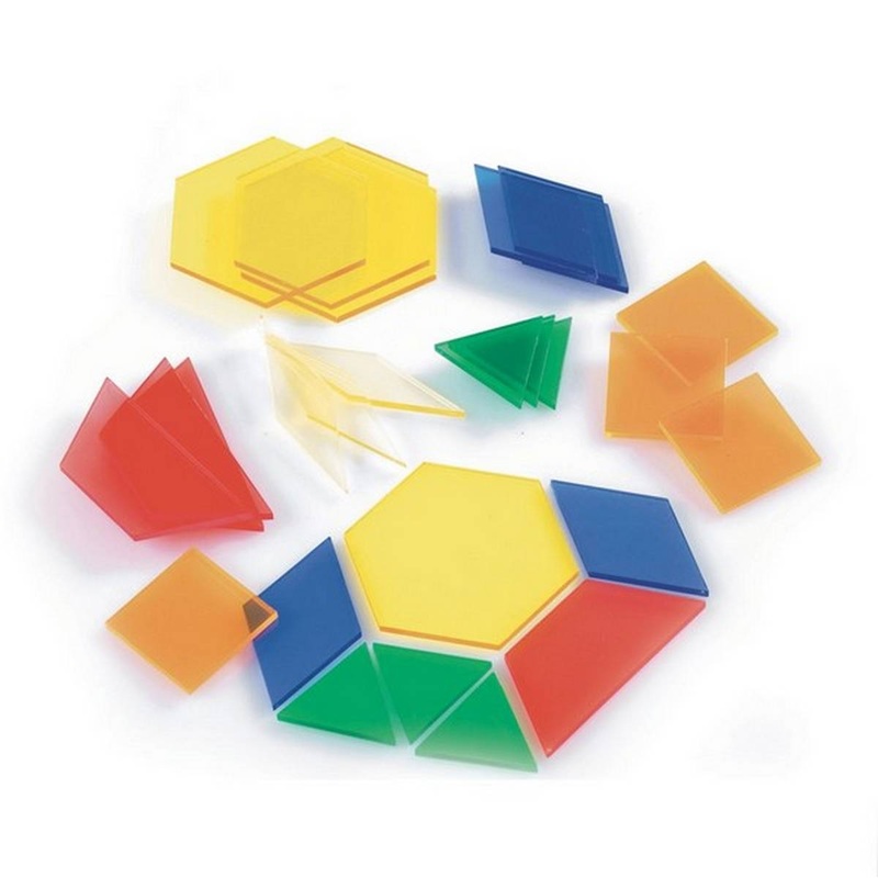 Translucent Pattern Blocks  Pack of 245