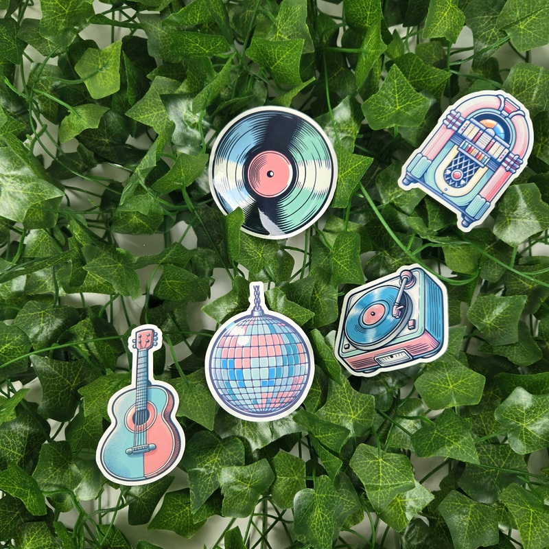 Retro Music Stickers (ONLINE ORDER ONLY)