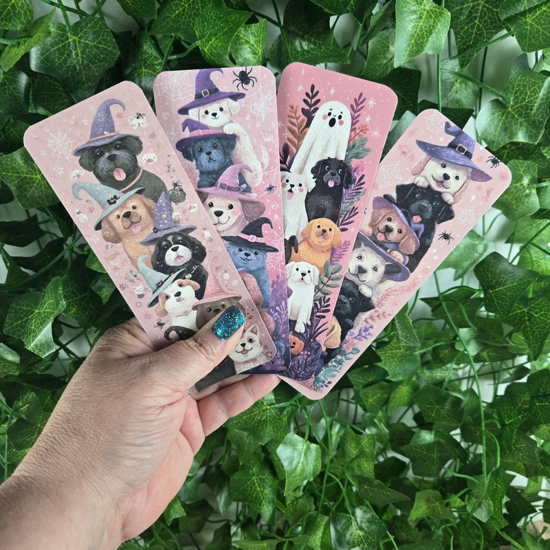 Cute Stacked Dogs Halloween Bookmark (ONLINE ORDER ONLY)